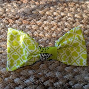 Hand Crafted Lime Green Patterned Hair Bow